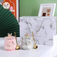 ราคา แก้วน้ำเซรามิค แก้วน้ำลายหินอ่อน พร้อมช้อน กล่องของขวัญ ชุดแก้วของขวัญ ของชำร่วย ของขวัญคริสต์มาส ปีใหม่ (19366154594)