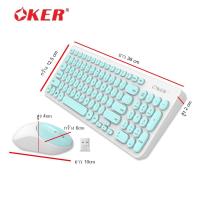 ราคา ✎✆Oker ชุดคีบอร์ดเมาส์ไร้สาย Wireless keyboard mouse Combo set รุ่น K8830 (11706165340)
