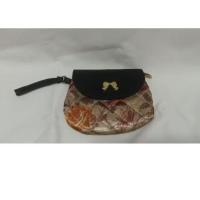 ราคา มือสอง * กระเป๋าสตางค์ผ้าไหม ลายดอกไม้ สีน้ำตาล แบรนด์นารายา (28356201031)