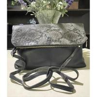 ราคา กระเป๋าหนังแท้ หนังปั๊มลายงูแบรนด์ยอดฮิตนิโคล มิลเลอร์ Nicole Miller (22233188959)