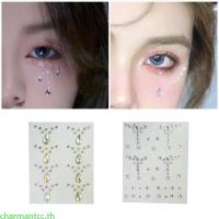 ราคา Charmantcc Face Jewels สติกเกอร์ Self-Adhesive Pearls อายแชโดว์คริสตัล Decals ตกแต่ง (57152915388)