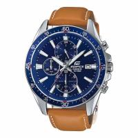 ราคา Casio Edifice Chronograph นาฬิกาข้อมือผู้ชาย สายหนังสีน้ำตาล รุ่น EFR-546L-2A (2064562572)