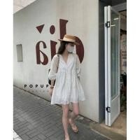 ราคา Go Style เดรสลูกไม้สไตล์ลูกคู๊นลูกคุณ ผ้าทอลายในตัว ชุดเดรสสไตล์เกาหลี (16397412562)