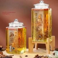 ราคา โถแก้ว5ลิตร จ่ายน้ำหวาน พร้อมฐานไม้ โหลใส่เครื่องดื่มสมุนไพรพร้อมส่ง (26305422914)