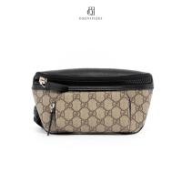 ราคา [ของแท้]GUCCI BELT BAG GG BROWN BLACK GG MONOGRAM CANVAS SHW มีใบรับประกัน ตรวจสอบได้ทุกใบ ✅ (54551432307)