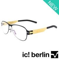ราคา Ic Berlin แว่นตารุ่น 016 C-4 สีดำขาทอง กรอบเต็ม ขาข้อต่อ วัสดุ สแตนเลส สตีล Eyeglass ทางร้านเรามีบริการรับตัดเลนส์ (2211933809)