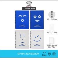 ราคา TOMEX A5 Spiral Notebook, สมุดไดอารี่, SMILE Motif, 80 แผ่น (52752753265)