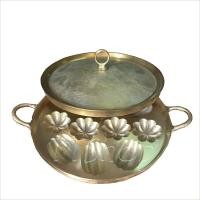 ราคา พิมพ์ขนมไข่ทองเหลือง 2 ลาย ขนาดเล็ก พร้อมฝาทองเหลือง (502597646)