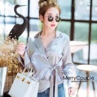 ราคา เสื้อเชิ้ตซาตินป้ายหน้าผูกโบว์ข้าง (1979669861)