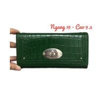 ราคา [Brand] กระเป๋าสตางค์ใบยาวผู้หญิงหนังแท้ ANE ใหม่เอี่ยม สีเขียวเข้ม มีรหัส (43714545290)