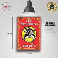 ราคา นาฬิกาแขวน LOKAL IKSPI (KERA SAKTI) วัสดุไม้คุณภาพระดับพรีเมียมขนาดจัมโบ้ สินค้าท้องถิ่น (40874536531)