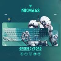 ราคา เมาส์คีย์บอร์ดไร้สาย Keyboard Mouse Nubwo NKM-643 Dual mode Wireless/Bluetooth RubberDome Switch(GREEN CYBORG) (EN/TH) (27283414640)
