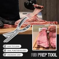 ราคา BBQ Rib Skinner ซี่โครงเมมเบรน Remover เครื่องมือสแตนเลสห้องครัว Grill Gadget สําหรับซี่โครง Prep สําหรับ Chef Easy Membrane Removal (43559985233)