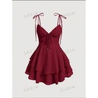 ราคา ส่งต่อ เดรสสายเดี่ยว สีแดงเลือดหมู size L ยังไม่เคยใส่ ป้ายยังอยู่ (27963756544)