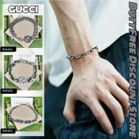 ราคา GUCCI Interlocking Series Bracelet กุชชี่สร้อยข้อมือผู้ชาย/สร้อยข้อมือผู้หญิง/ขนาด กรุณาปรึกษาฝ่ายบ (27618881988)