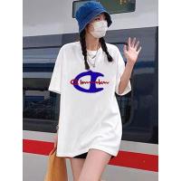 ราคา ขายน่ารัก Champion Street Wear เสื้อยืดผู้หญิง 2023 ฤดูร้อนคู่สไตล์เดียวกันหลวมพิมพ์แขนสั้นผ้าฝ้ายแท้ BF Top Men (43827053408)