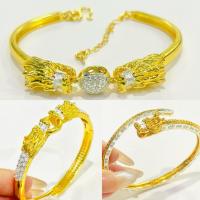 ราคา กำไลทองแฟชั่น ลายมงคล หนัก 1 บาท ไมครอน ชุบทอง หุ้มทอง แฟชั่น ทองสวย (25219752636)