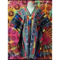 ราคา เดรสสั้นผ้าเขียนเทียนตัดต่อลาย (144444362)