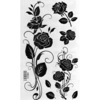 ราคา Tattoo ลาย กุหลาบดำ Black Rose แท็ททู สติกเกอร์ HM582 (41011270)