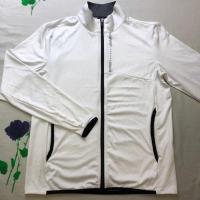 ราคา (LIQUIDATION) เสื้อกีฬา Lecaf พร้อมปกซิปสีขาว, ตัดแต่งสีดํา, กระเป๋าสะโพก, กระเป๋าด้านใน - Size M พร้อมข้อผิดพลาดสี (26688763116)