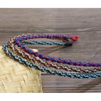 ราคา กำไลข้อเท้า สร้อยข้อเท้าแฮนด์เมด ข้อเท้าเชือกถักลายเกลียว ✅ใส่กระดิ่งทองเหลือง (25676236025)