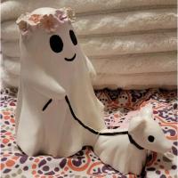 ราคา Halloween Ghost Walking Dog Statue Funny Ghost Walking His Ghost Dog Halloween Ghost Dog Statues Halloween Tabletop Deco (28520413047)