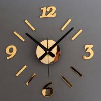 ราคา นาฬิกาติดผนัง DIY ขนาด 40 x 40 cm DIY WallClock นาฬิกา นาฬิกาสีทอง นาฬิกาทอง Gold Wall Clock Clocks (2044113510)