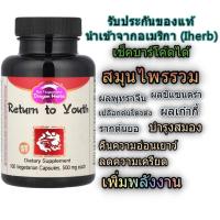 ราคา [รับประกันของแท้] สมุนไพรรวม ชะลอวัย บำรุงร่างกาย Dragon Herbs, Return to Youth, 100 Vegetarian Capsules (43916751020)