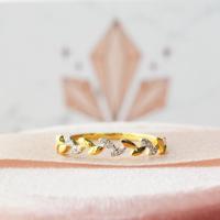 ราคา แหวนใบมะกอกเพชรแท้เบลเยี่ยม ทองแท้9เค (21159727871)