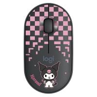 ราคา Logitech Logitech Logitech Kuromi PEBBLE ไร้สายบลูทูธ Silent Mouse เมาส์เกมสํานักงาน Checkerboard น่ารัก (55401720362)