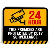 ราคา 24HR ทินเนอร์ PREMISES ARE PROTECTED BY CCTV SURVEILLANCE SIGN/SIGNAGE WARNING SIGN, ป้ายความปลอดภัย & ป้ายห้าม (43705869127)