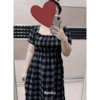 ราคา เดรสยาวสม็อค อกเอว ลายสก็อตสีดำ สาวอวบ ไซส์ใหญ่ใส่ได้ (27654693743)