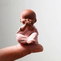 ราคา Ceramic Ornaments Monk Figurines Small Buddha Statue Tathagata India Yoga Mandala Tea Pet Purple Ceramic Crafts Decorat (29113500043)