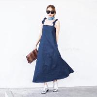 ราคา เอี๊ยมผูกโบว์เดรสยีนส์ (15974399)