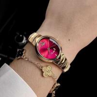 ราคา ผู้ผลิตจัดหา scottie scottie 9782 นาฬิกาข้อมือผู้หญิงวงเหล็กรูปงู Rose Red Oval นาฬิกายอดนิยมสไตล์ใหม่ (56901940335)