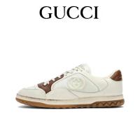 ราคา Gucci MAC80 รองเท้าลำลองสำหรับบุรุษและสตรีรองเท้าผ้าใบแฟชั่นผูกเชือกต่ำ (24840114767)