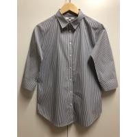 ราคา เสื้อเชิ้ตUniqlo แขน 3ส่วน ลายริ้ว (25171235191)
