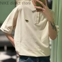 ราคา High qualityPRADA Chest New Angle Iron Retro Simple Men and Women Short SleevePOLOShirtTT-shirt (27906286449)