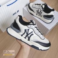 ราคา ของแท้ % MLB Chunky Runner รองเท้าสีขาวดำ logo NY (20177065940)