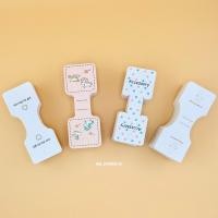 ราคา ⭐️พร้อมส่ง⭐️แป้นกระดาษ กระดาษ สำหรับติดยางรัดผม 100 แผ่น (25468468659)