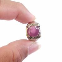 ราคา แหวนโมเนล พลอยแอฟริกาสีชมพูธรรมชาติ03 (3282965822)