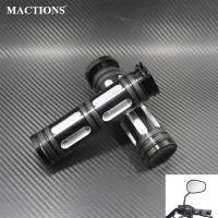 ราคา MoMotorcycle CNC Handle Bar Grips 1'' Hand Grip Aluminum Black For Harley Touring Sportster XL 883 1200 Dyna Softail Roa (26065999592)