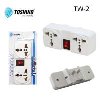 ราคา ปลั๊กแปลง 2 ขา แบน Toshino TW-2 ปลั๊กแปลงขาแบน ปลั๊ก UNIVERSAL plug ปลั๊ก ปลั๊กไฟ ปลั๊กแปลง (23073728066)