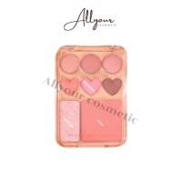 ราคา (ของแท้) พาเลทอายแชโดว์และปัดแก้มซิวานนา Sivanna Colors mini heart eye & cheek palette ทาตา HF704 (26812260383)
