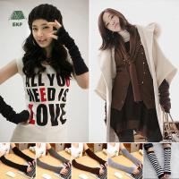 ราคา [EKP] Stretch Arm Warmers Long Fingerless Gloves Fashion Mittens Women Good (56603745706)