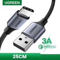 ราคา แท้ สายชาร์จสั้น UGREEN สายชาร์จ ชาร์จเร็ว Type C 3A สำหรับไอโฟน16 15 ซัมซุง Android สายสั้น 25cm 50cm 1m ชาร์จแบตสำรอ (48252579922)