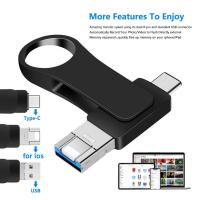 ราคา 3in1 แฟลชไดรฟ์ภายนอก OTG USB 1TB สําหรับ Type-C iPhone iPad คอมพิวเตอร์ แล็ปท็อป พีซี (25026446271)