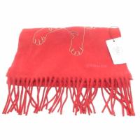 ราคา Hermes IBO52 Fringe Tiger Embroidered Cashmere Scarf with Tag Red Direct from Japan Secondhand (29054727944)
