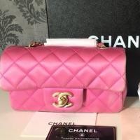ราคา Chanel mini 7" sac hot pink satin แท้ 100% (902555857)