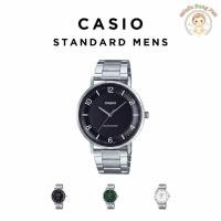 ราคา นาฬิกาข้อมือผู้ชาย Casio Standard ⌚️ สายสแตนเลส รุ่น MTP-VT03D-1B - สีเงิน/หน้าดำ (41925895612)